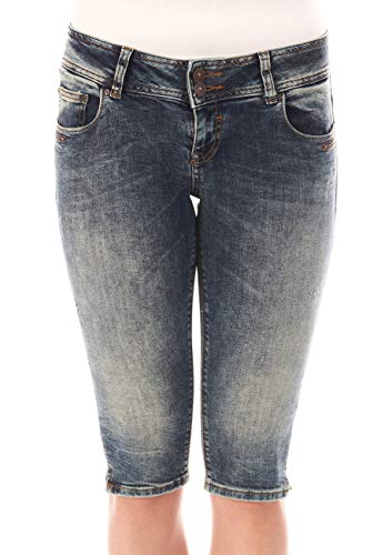 LTB Damen Capri Jeans Georget Cycle Short 3/4 Sommer Hose Denim Stretch Baumwolle W24 W25 W26 W27 W28 W29 W30 W31 W32 W33 W34, Größe:W 29, Farbvariante:Oxford Wash (1757) von LTB Jeans