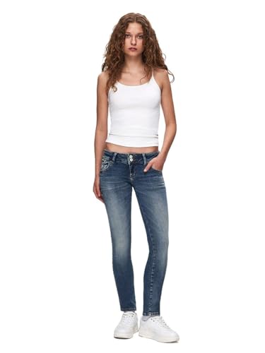 LTB Damen Jeans Molly 200 Low Waist - Slim Fit - Blau W27-W34 Stretch Cotton, Größe:27W / 30L, Farbe:15655-55577 Ceonna Wash von LTB Jeans