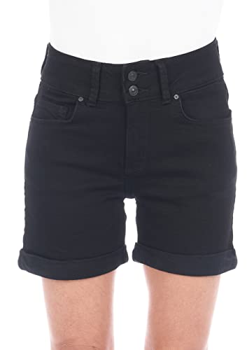LTB Damen Shorts Becky X Kurze Jeans Hose Jeansshorts Hotpants Basic Denim Stretch Baumwolle Schwarz S, Größe:S, Farbe:Black to Black Wash (4796) von LTB Jeans