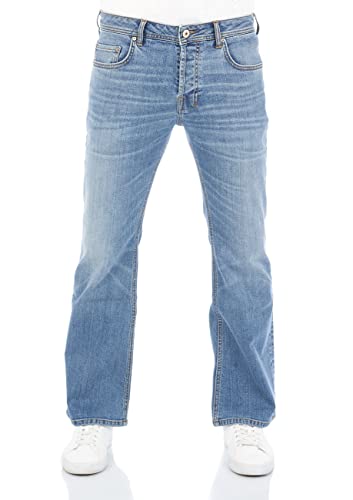 LTB Jeans Hose Herren Bootcut Timor Denim Stretch Tiefer Bund Blau Schwarz 28W - 40W 30L - 36L, Farbvariante:Aiden Wash (53632), Größe:32W / 34L von LTB Jeans
