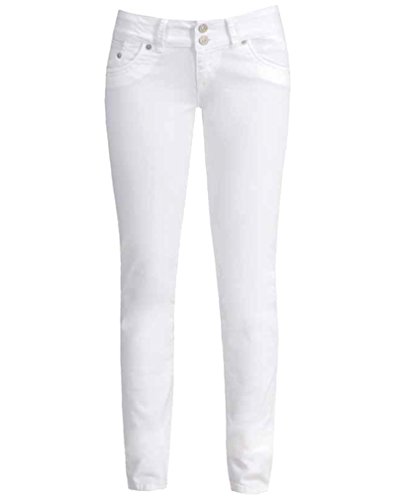 LTB Damen Jeans Molly Slim Fit - Weiß - White, Größe:W 34 L 30, Farbe:White (100) von LTB Jeans