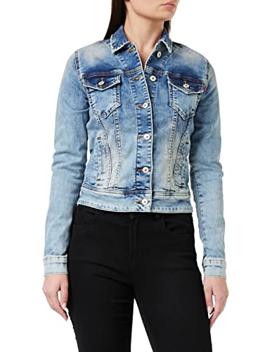 LTB Jeans Damen Dean X Jeansjacke, Blau (Akis Wash 52213), 44 (Herstellergröße: XX-Large) von LTB Jeans