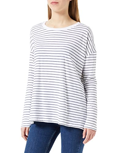 LTB Jeans Damen Dofoso Langarmshirt, Navy White Stripes 4300, XS von LTB Jeans