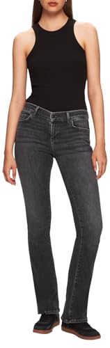 LTB Jeans Damen Fallon 400 - Bootcut Mid Rise Basic-5-Pocket Dark Wash Grau aus Baumwollgemisch - Größe W32L32 von LTB Jeans