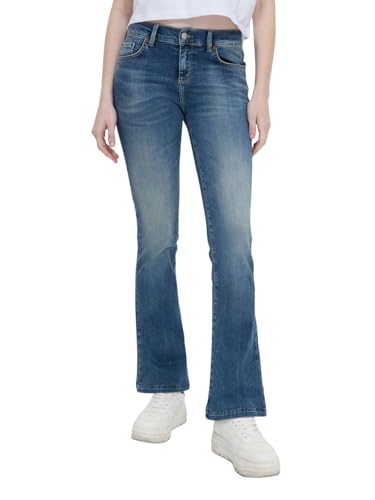 LTB Damen Jeans Fallon Flared Fit - Blau - Darla Wash W27-W34 Baumwolle Stretch, Größe:27W / 32L, Farbe:Darla Wash 55287 von LTB Jeans