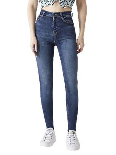 LTB Jeans Damen Jeans Amy X - Jeans Damen Skinny aus Baumwollmischung Skinny Denim Dunkel mit Reißverschluss Hohe Taille - Blau von LTB Jeans