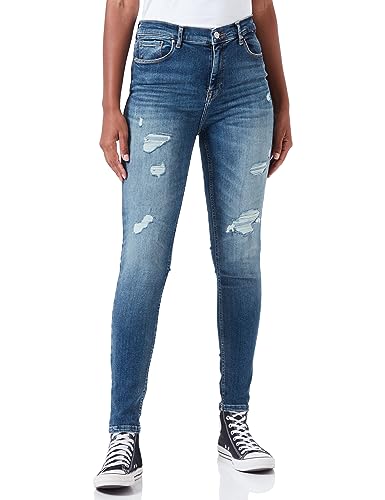 LTB Jeans Damen Jeans Amy X - Jeans Damen Skinny aus Baumwollmischung Skinny Denim Mittel mit Reißverschluss Hohe Taille - Blau von LTB Jeans