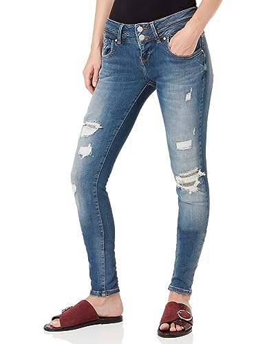 LTB Jeans Damen Jeans Julita X - Jeans Damen Skinny aus Baumwollmischung Skinny Denim Mittel mit Reißverschluss Niedrige Taille - Blau von LTB Jeans