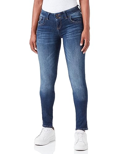 LTB Jeans Damen Jeans Molly M - Jeans Damen Slim aus Baumwollmischung Slim Denim Dunkel mit Reißverschluss Mittlere Taille - Blau von LTB Jeans