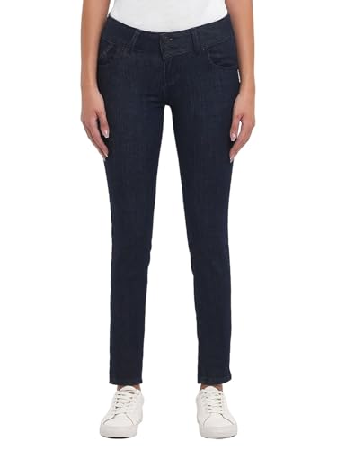 LTB Jeans Damen Jeans Molly M - Jeans Damen Slim aus Baumwollmischung Slim Denim Dunkel mit Reißverschluss Mittlere Taille - Blau von LTB Jeans