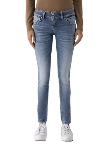 LTB Jeans Damen Jeans Molly M - Jeans Damen Slim aus Baumwollmischung Slim Denim Light mit Reißverschluss Mittlere Taille - Blau von LTB Jeans