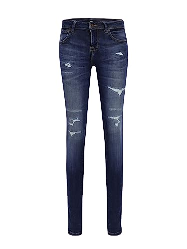 LTB Jeans Damen Jeans Nicole - Jeans Damen Slim aus Baumwollmischung Slim Denim Dunkel mit Reißverschluss Mittlere Taille - Blau von LTB Jeans