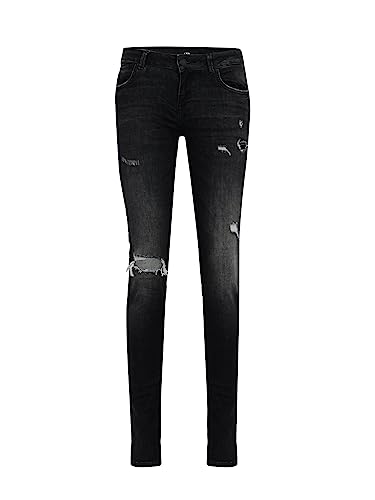 LTB Jeans Damen Jeans Nicole - Jeans Damen Slim aus Baumwollmischung Slim Denim Dunkel mit Reißverschluss Mittlere Taille - Grau von LTB Jeans