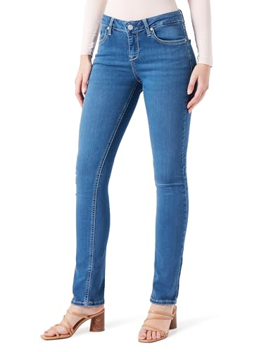 LTB Jeans Damen Jeanshose Aspen Y - Jeans Damen mit Reißverschluss und einfachen 5 Taschen, Flacher Vorderseite und mittlerer Taille aus Baumwollmischung - Dunkel Blau Größe 32/34 von LTB Jeans