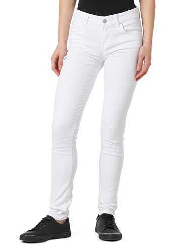 LTB Jeans Damen Jeanshose Nicole - Jeans Damen mit Reißverschluss und einfachen 5 Taschen, Flacher Vorderseite und mittlerer Taille aus Baumwollmischung - Hell Weiß Größe 26/32 von LTB Jeans