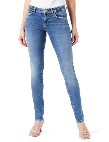 LTB Jeans Damen Jeanshose Nicole - Jeans Damen mit Reißverschluss und einfachen 5 Taschen, Flacher Vorderseite und mittlerer Taille aus Baumwollmischung - Mittel Blau Größe 25/34 von LTB Jeans