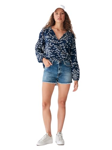 LTB Jeans Damen Jeansshorts Carola - Hotpants mit Reißverschluss und mittlerer Taille hergestellt aus Einer Baumwollmischung - Größe L in der Farbe Blau LTB Jeans Damen Jeansshorts Carola - Hotpants mit Reißverschluss und mittlerer Taille hergestellt aus Einer Baumwollmischung - Größe L in der Farbe Blau von LTB Jeans