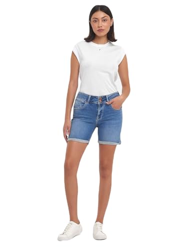 LTB Jeans Damen Jeansshorts Rosina - Bermudashorts mit Reißverschluss und mittlerer Taille hergestellt aus Einer Baumwollmischung - Größe S in der Farbe Blau von LTB Jeans