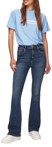 LTB Jeans Damen Jonna 500 - Flare High Rise Basic-5-Pocket Dark Wash Blau aus Baumwollgemisch - Größe W33L32 von LTB Jeans