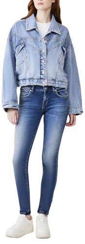 LTB Jeans Damen Nicole - Skinny Fit mit Mittlere Taille und Reißverschluss in Blau aus Baumwollmischung - Größe W25L30 von LTB Jeans