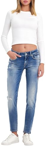 LTB Jeans Damen Nicole - Skinny Fit mit Mittlere Taille und Reißverschluss in Blau aus Baumwollmischung - Größe W26L30 von LTB