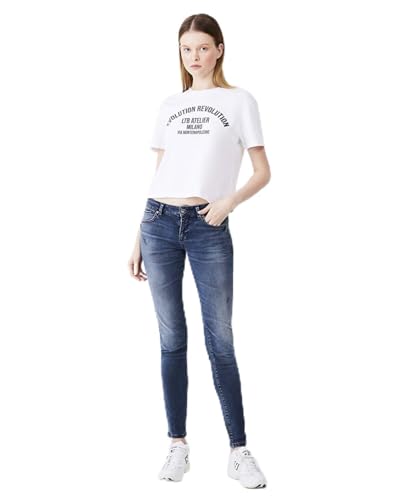 LTB Jeans Damen Nicole - Skinny Fit mit Mittlere Taille und Reißverschluss in Blau aus Baumwollmischung - Größe W32L32 von LTB Jeans
