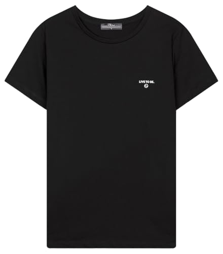 LTB Jeans Damen T-Shirt hergestellt aus Baumwolle in Schwarz Regular - Größe L von LTB