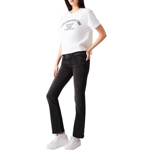 LTB Jeans Damen Valerie - Bootcut Fit mit Niedrige Taille und Reißverschluss in Grau aus Baumwollmischung - Größe W32L36 LTB Jeans Damen Valerie - Bootcut Fit mit Niedrige Taille und Reißverschluss in Grau aus Baumwollmischung - Größe W32L36 von LTB Jeans