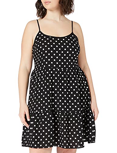 LTB Jeans Damen Wanote Lässiges Kleid, Black White Dotted 5481, M von LTB Jeans