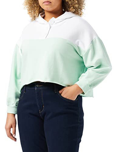 LTB Jeans Damen Ziyifo Kapuzenpullover, White Moonlight Jade Block 12839, L von LTB Jeans