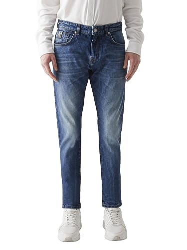 LTB Jeans Herren Jeans Joshua - Jeans Herren Schlank aus Baumwollmischung Slim Denim Mittel mit Reißverschluss Mittlere Taille - Blau von LTB Jeans
