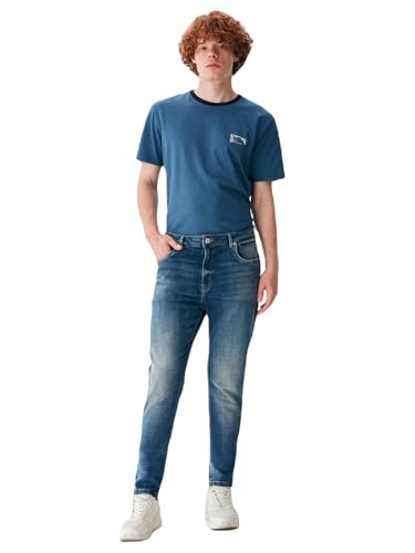 LTB Jeans Herren Jeans Reeves Schlank aus Baumwollmischung Tapered Denim mit Mittlere Taille in Mittel Blau von LTB Jeans