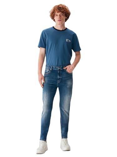 LTB Jeans Herren Jeans Reeves Schlank aus Baumwollmischung Tapered Denim mit Mittlere Taille in Mittel Blau LTB Jeans Herren Jeans Reeves Schlank aus Baumwollmischung Tapered Denim mit Mittlere Taille in Mittel Blau von LTB Jeans