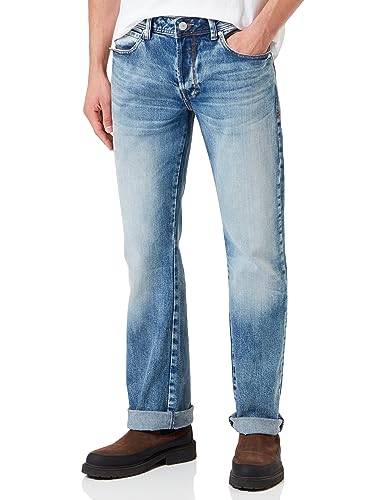 LTB Jeans Herren Jeans Roden - Jeans Herren Regulär aus Baumwollmischung Bootcut Denim Light mit Knopfleiste Niedrige Taille - Blau von LTB Jeans