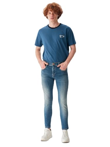 LTB Jeans Herren Jeans Romilly Skinny aus Baumwollmischung Skinny Denim mit Niedrige Taille in Mittel Blau LTB Jeans Herren Jeans Romilly Skinny aus Baumwollmischung Skinny Denim mit Niedrige Taille in Mittel Blau von LTB Jeans