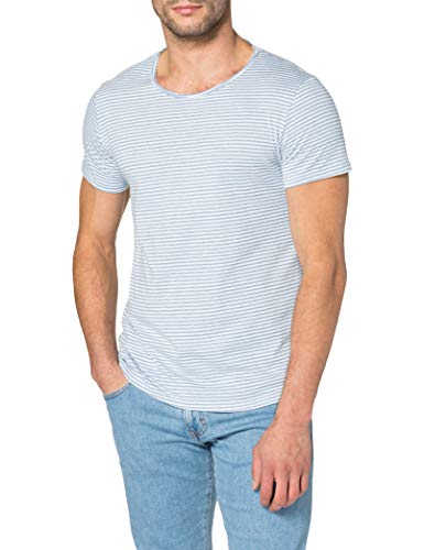 LTB Jeans Herren Remibo T-Shirt, Indigo Raw Stripe 1188, XL von LTB Jeans