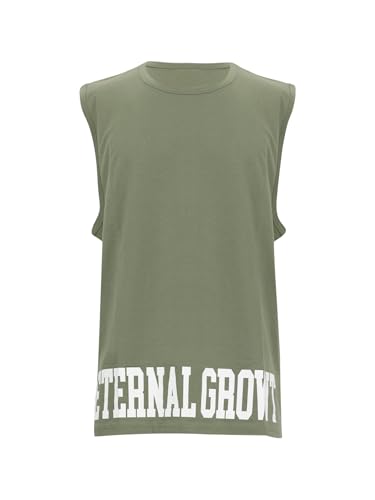 LTB Jeans Herren Saceye Tanktop, Deep Lichen Green Melanj 13577, XXL von LTB Jeans