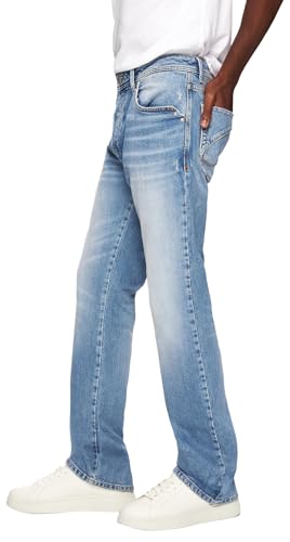LTB Jeans Herren Tinman 401 - Bootcut Mid Rise Basic-5-Pocket Light Wash Blau aus Baumwollgemisch - Größe W36L32 von LTB Jeans