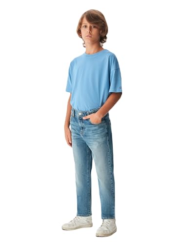 LTB Jeans Jungen-Jeanshosen Owino X B Gerade Mittlere Taille mit Reißverschluss aus Baumwollmischung in Mittelblau - Größe 140CM von LTB Jeans