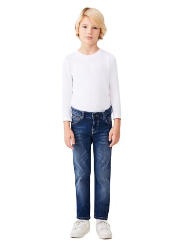 LTB Jeans Jungen-Jeanshosen Rafiel B Gerade Mittlere Taille mit Reißverschluss in Mittelblau - Größe 128CM von LTB Jeans