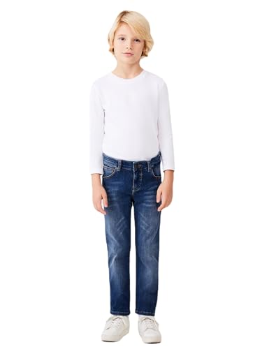 LTB Jeans Jungen-Jeanshosen Rafiel B Gerade Mittlere Taille mit Reißverschluss in Mittelblau - Größe 134CM von LTB Jeans