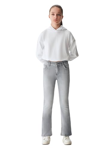 LTB Jeans Jungen-Jeanshosen Rosie G Flared Mittlere Taille mit Reißverschluss aus Baumwollmischung in Lightgrau - Größe 176CM LTB Jeans Jungen-Jeanshosen Rosie G Flared Mittlere Taille mit Reißverschluss aus Baumwollmischung in Lightgrau - Größe 176CM von LTB Jeans