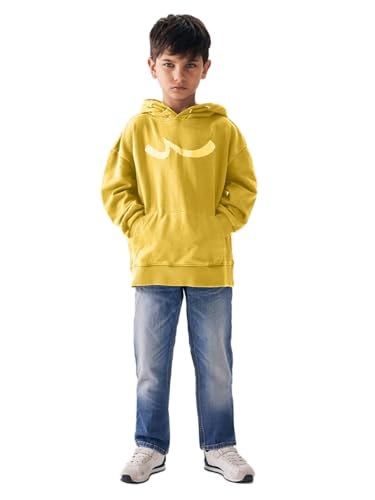 LTB Jeans Kapuzenpullover für Jungen Domara Modern Casual Kapuzenpullover Langarm zum Überziehen aus 100% Baumwolle in Gelb - Größe 140CM von LTB Jeans