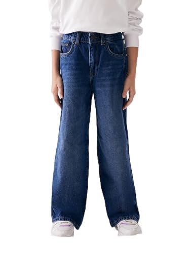 LTB Jeans Mädchen - Jeanshose Oliana G Hohe Taille, Weit Jeans Baumwollmischung mit Reißverschluss, Größe 10 Jahre/140 in Mittel Blau von LTB Jeans