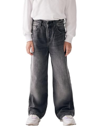 LTB Jeans Mädchen - Jeanshose Oliana G Hohe Taille, Weit Jeans Baumwollmischung mit Reißverschluss, Größe 10 Jahre/140 in Mittel Grau von LTB Jeans