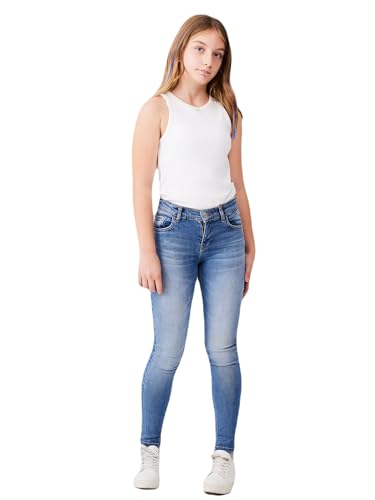 LTB Jeans Mädchen-Jeanshosen Isabella G Skinny Mittlere Taille mit Reißverschluss in Lightblau - Größe 146CM von LTB Jeans