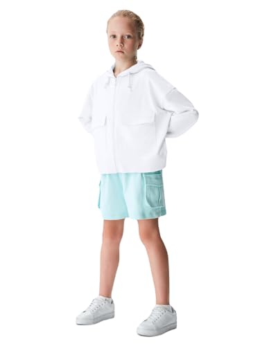 LTB Jeans Mädchen Kapuzenpullover Rohata Langarm Mit Kapuze zum Reißverschluss in Weiß aus 100% Baumwolle - Größe 176CM von LTB Jeans