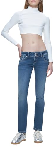 LTB Jeans Molly 200 Damen-Jeans in Blau Low Rise hergestellt aus Baumwollmischung, Größe 28, 34 von LTB