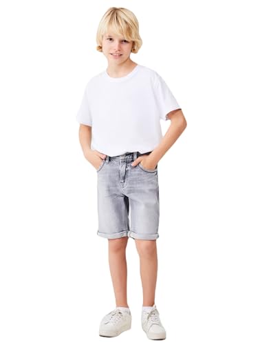 LTB Jeans Shorts für Jungen Lance B Bermudas Slim Mittlere Taille mit Reißverschluss in Grau aus Baumwollmischung - Größe 134CM von LTB Jeans