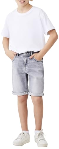 LTB Jeans Shorts für Jungen Lance B Bermudas Slim Mittlere Taille mit Reißverschluss in Grau aus Baumwollmischung - Größe 158CM von LTB Jeans